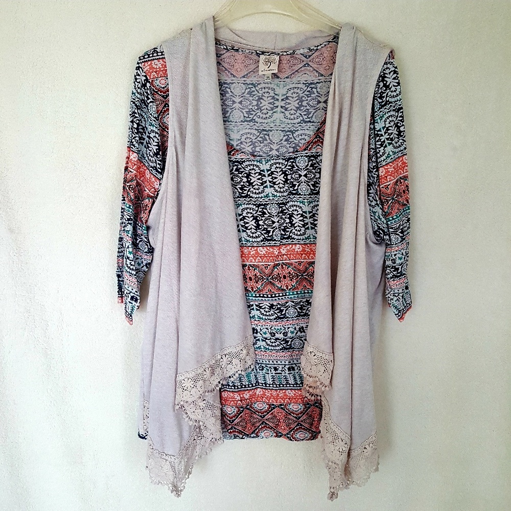 Colorful top with vest